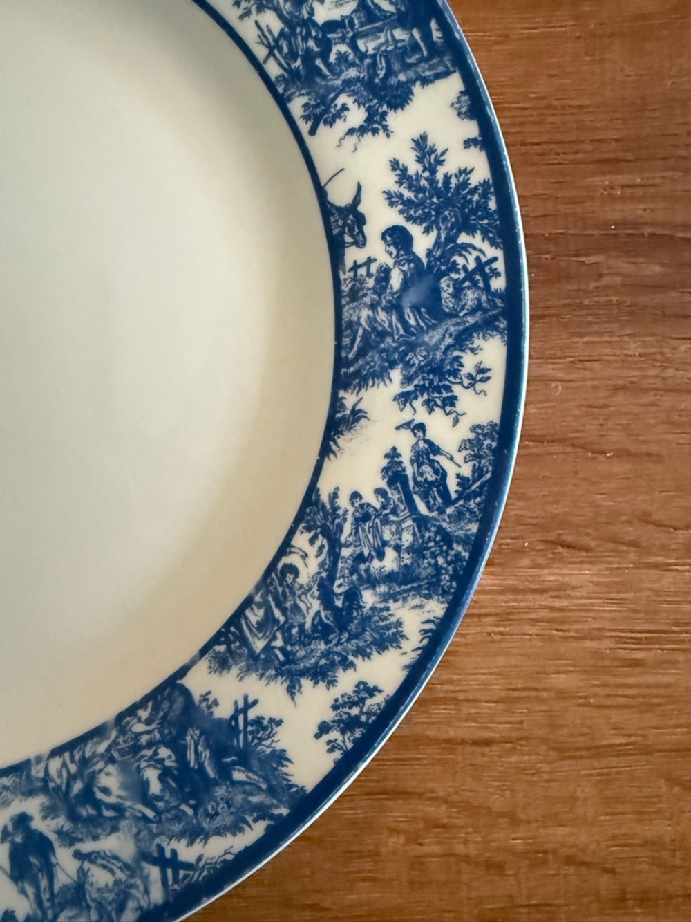 Waverly Country Life Blue Toile 10 Porcelain Dinner Plate - Picture 3 of 11